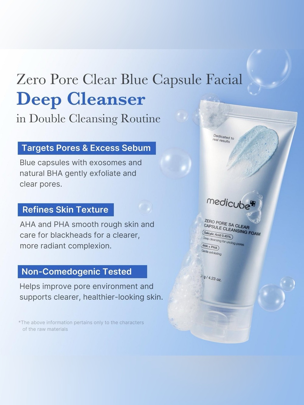 medicube Zero Pore SA Clear Capsule Facial Cleansing Foam